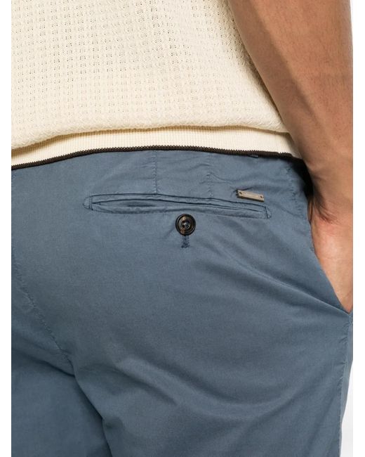 Corneliani Blue Cuffed Tailored Shorts for men
