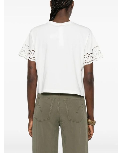 Twinset White Lace T-Shirt