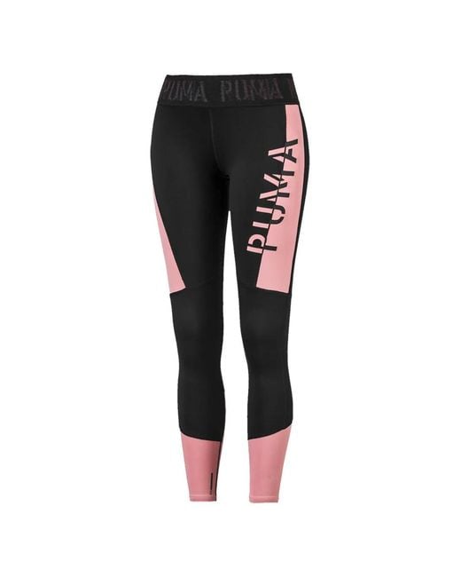 PUMA Black Logo-Lettering Leggings