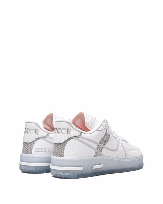 Nike White Air Force 1 React Ice" Sneakers
