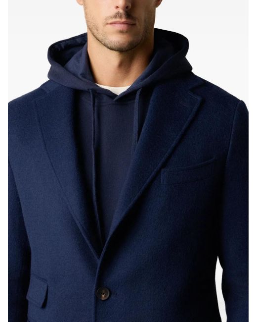 Brooks Brothers Blue Flap-Pocket Coat for men