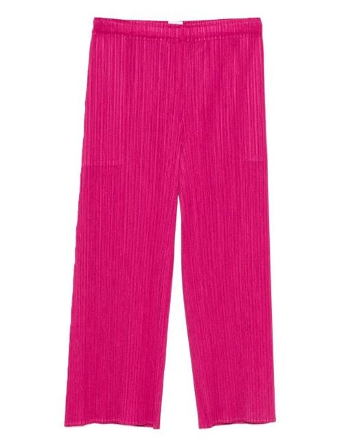 Pleats Please Issey Miyake Pink Pleated Trousers