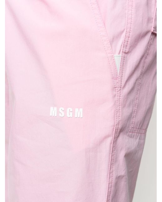 MSGM Baumwolle Jogginghose mit abnehmbaren Beinen in Pink für Herren - Lyst