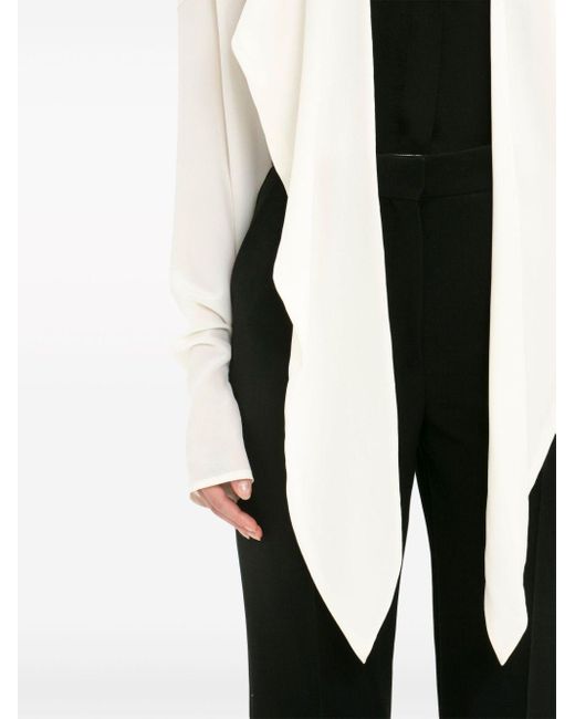 Blusa con detalle de lazo Victoria Beckham de color White