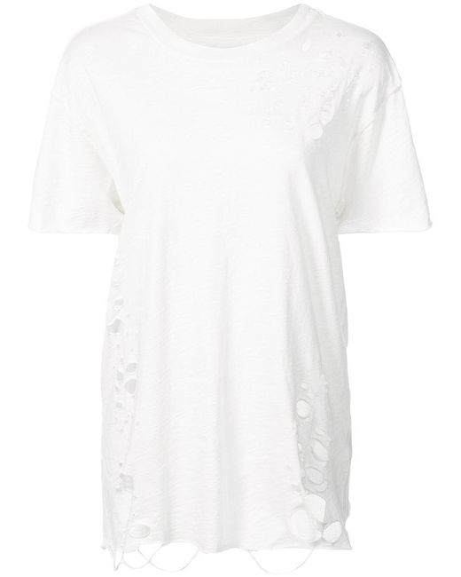 NSF White Distressed T-shirt