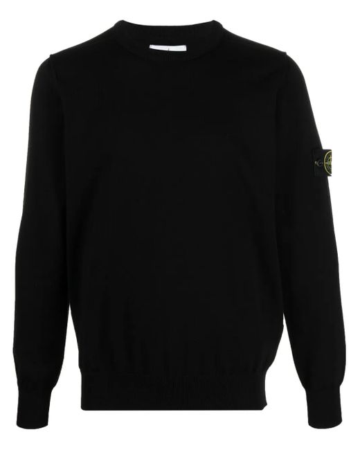 メンズ Stone Island コンパスバッジ プルオーバー Black