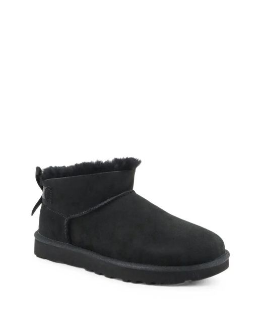 Ugg Black Ultra Mini Bailey Bow Boots