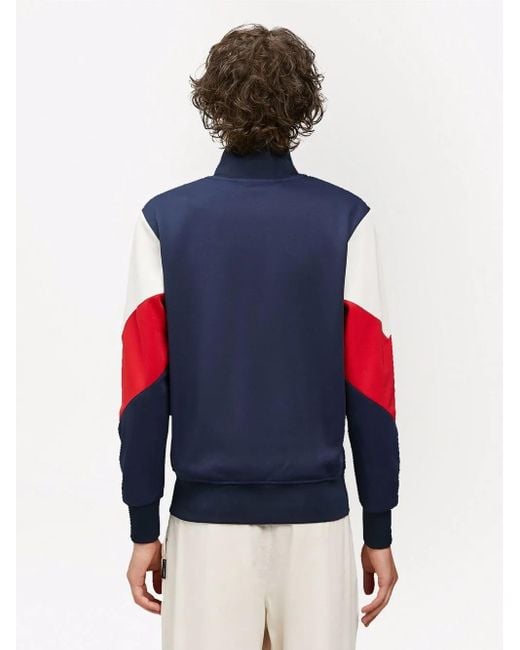 Palm Angels Blue Colour-Block Track Jacket for men