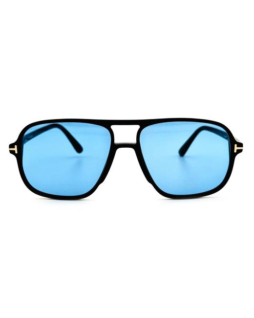 Ahlem Blue Pilot-Frame Sunglasses