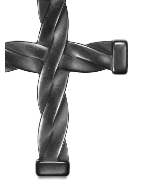 David Yurman Black Dy Helios Cross Pendant (48Mm) for men