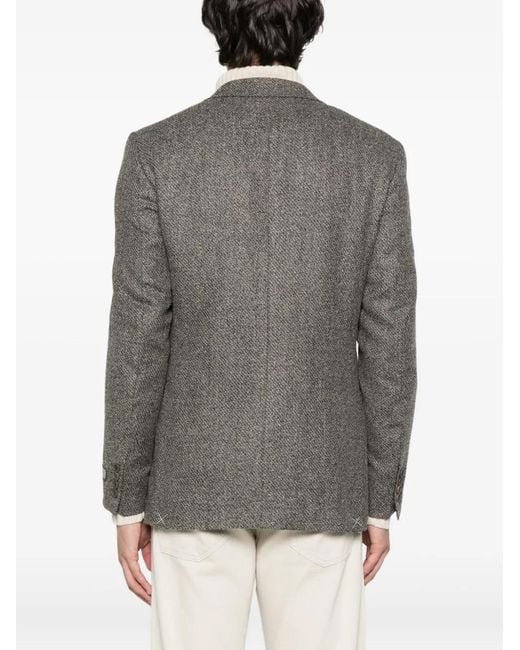 Canali Gray Textured Blazer for men