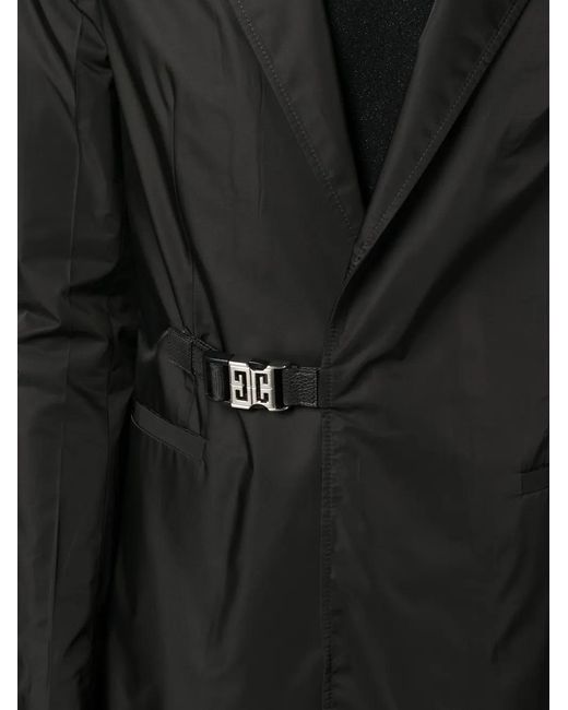 Givenchy Black 4G Buckle-Fastening Blazer for men