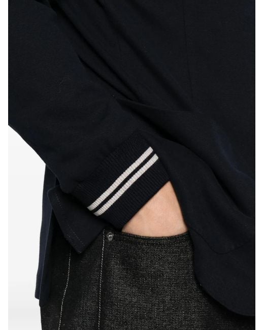 Eleventy Black Hooded Single-Breasted Jacket for men