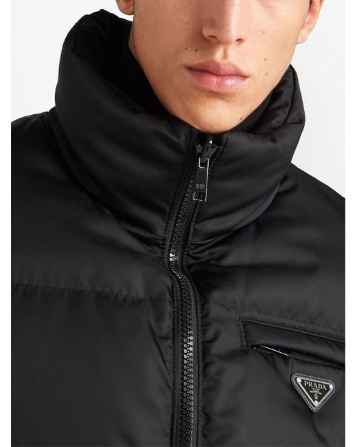 Prada Re-nylon Down Jacket in Black for Men