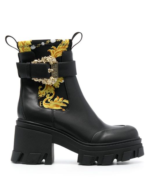 Versace Black Sophie 85mm Decorative-buckle Boots