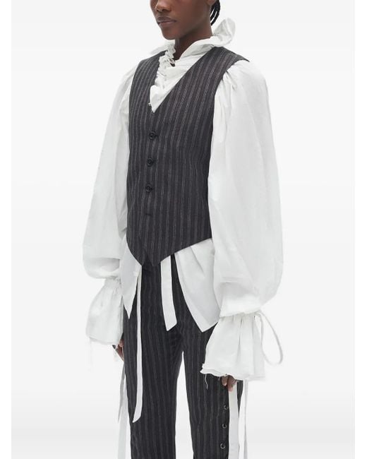 Ann Demeulemeester Gray Stanse Pinstripe Waistcoat