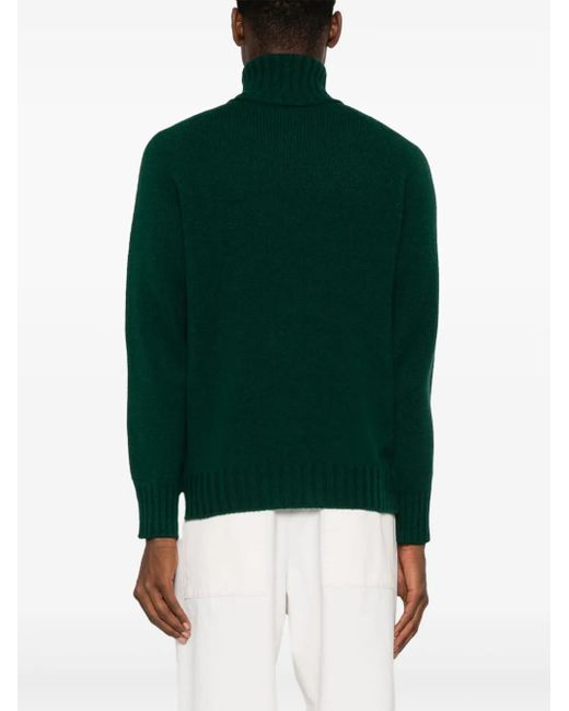 Ma'ry'ya Green Ribbed-Knit Sweater for men