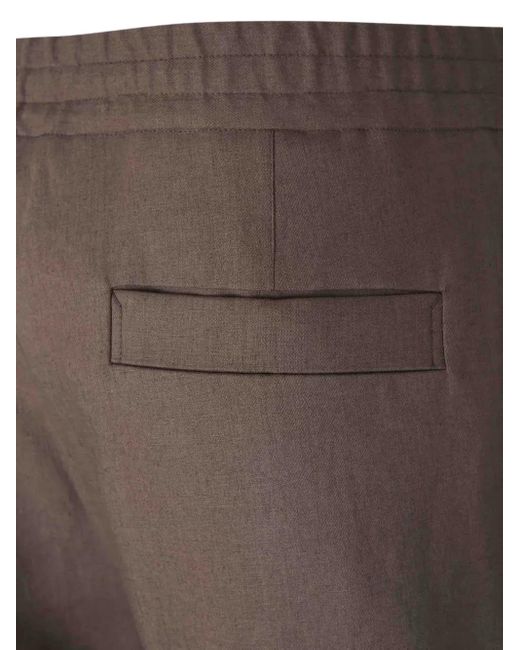 Pantalones Oasi de lino Zegna de hombre de color Gray