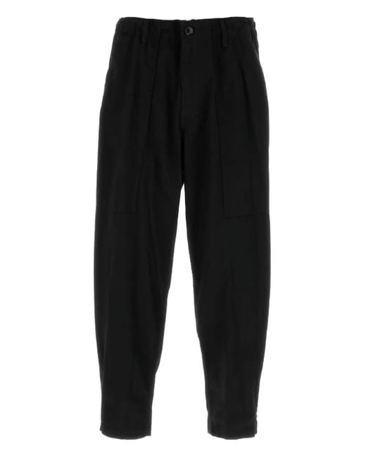 Pantaloni Con Tasche di Yohji Yamamoto in Black da Uomo