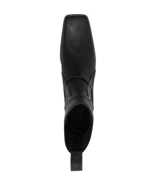 Rick Owens Black Leather Ankle-boots for men