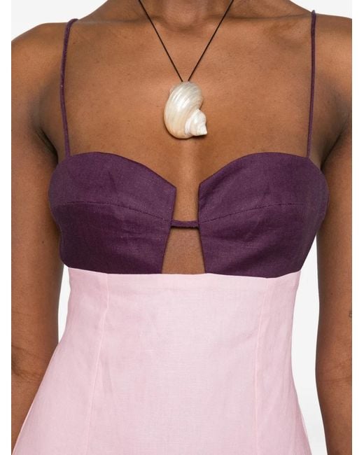 Cala De La Cruz Pink Firenze Floral Dress