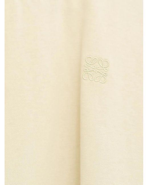 Loewe Natural Anagram-Embroidered Panelled T-Shirt