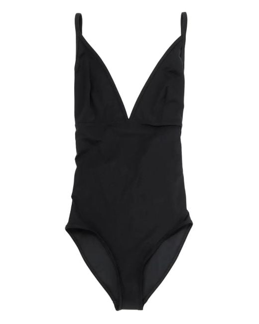 Totême  Black Badeanzug Mit V-Ausschnitt