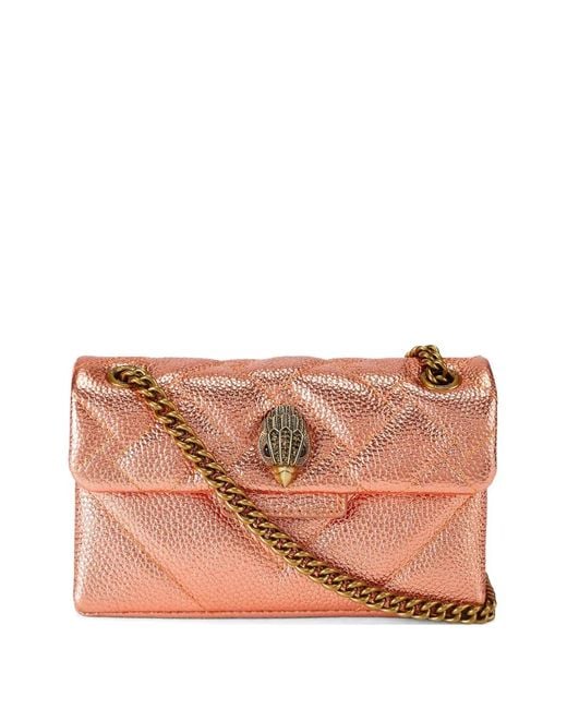 Kurt Geiger Pink Kensington 17 Eagle-Motif Shoulder Bag