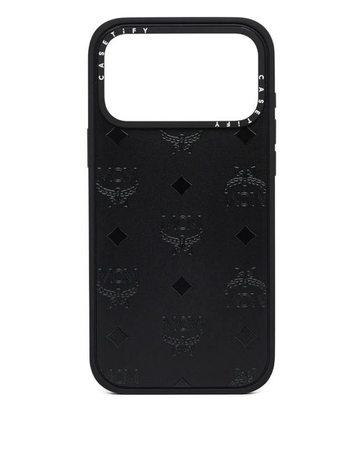 MCM Black X Casetify Monogram-Pattern Iphone 17 Pro Max Case
