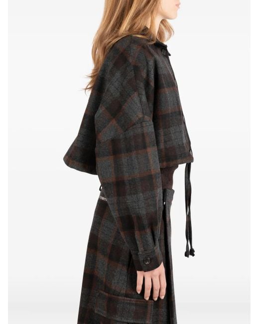 Societe Anonyme Black Checked Wool Jacket