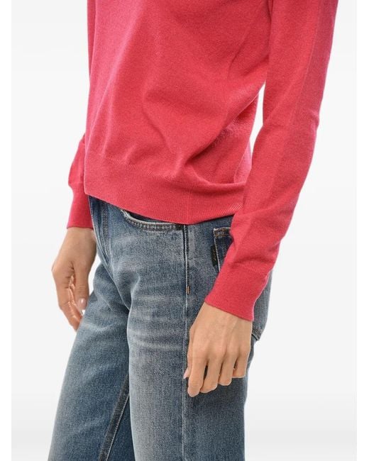 Malo Red Crew-Neck Long-Sleeve Sweater