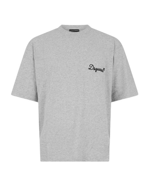 DSquared² Gray Loose Fit T-Shirt for men