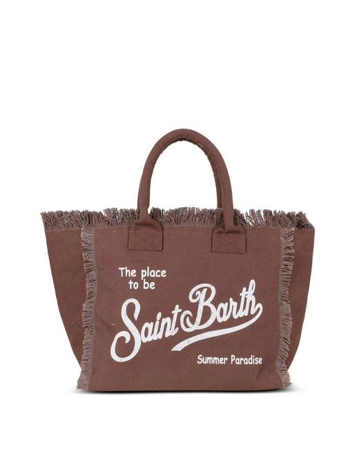 Mc2 Saint Barth Brown Vanity Fringed Shoulder Bag