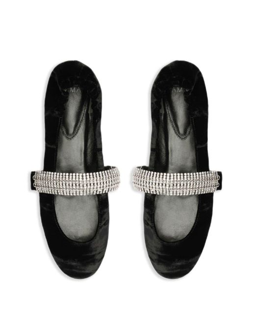 Zapatos de tacón Camila con tira de cristal Alexandre Birman de color Black