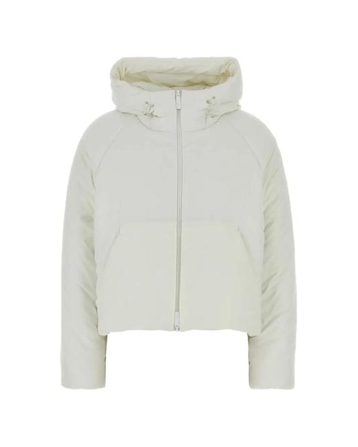 Herno White Hooded Puffer Jacket