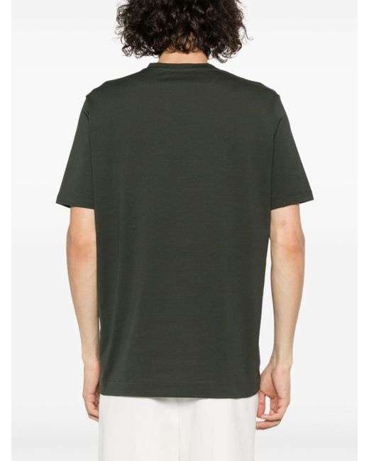 Crew-neck jersey T-shirt Cruciani de hombre de color Green
