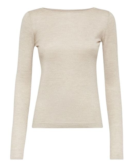 Brunello Cucinelli Natural Cashmere-Blend Jumper