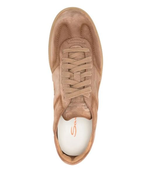 Santoni Brown Suede Sneakers
