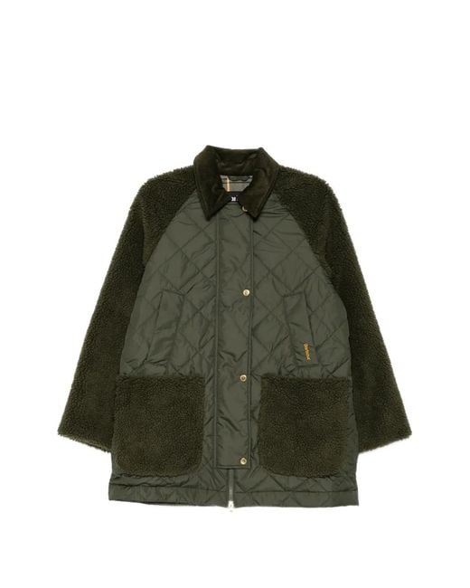 Plumífero Con Efecto De Oso Barbour de color Green