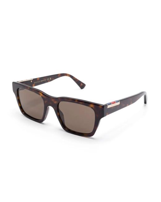 Gucci Brown Square-Frame Sunglasses for men