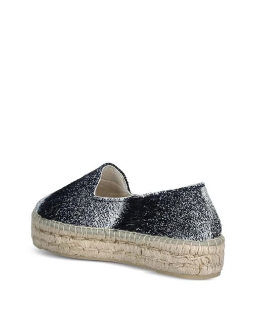 Manebí Blue Platform Flat Espadrilles