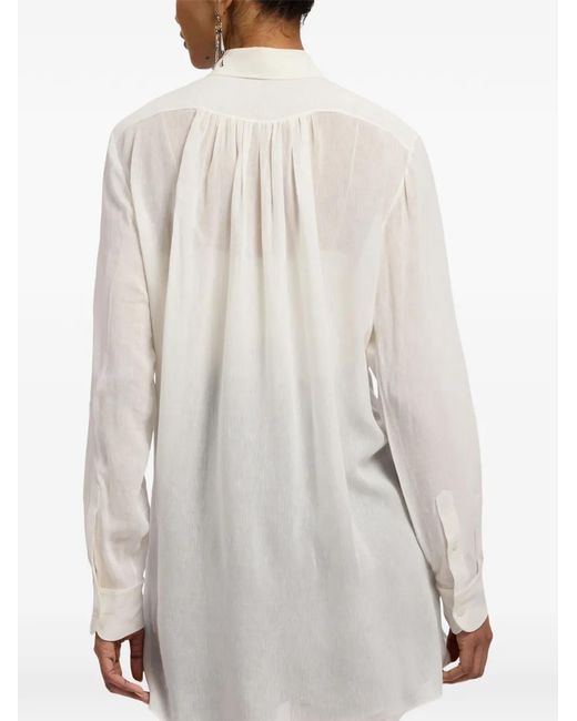 Ralph Lauren White Karmen Long-Sleeve Shirt
