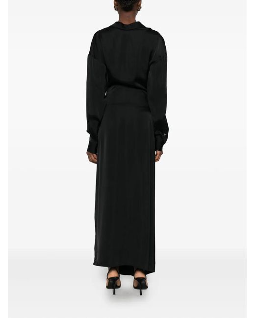 Viktor & Rolf Black Scoop Neckline Shirt Maxi Dress