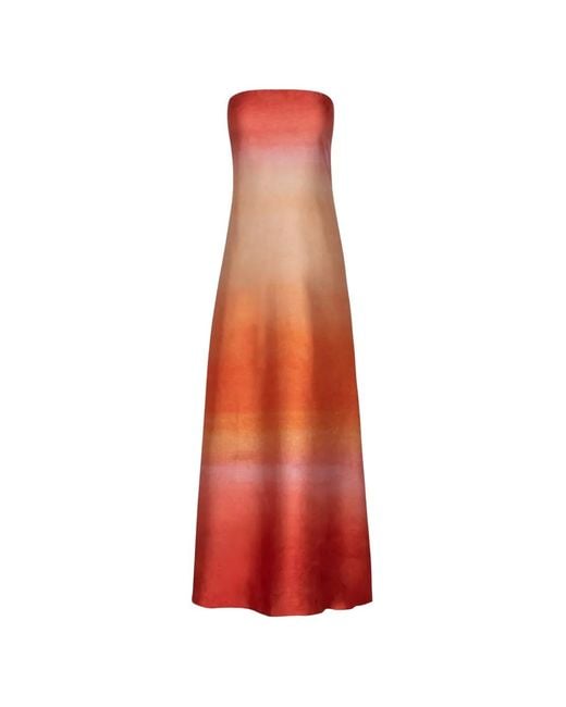Baobab Red Lola Open-Back Maxi Dress