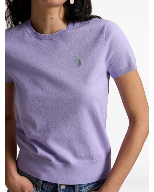 Polo Ralph Lauren Purple Short-Sleeve Sweater