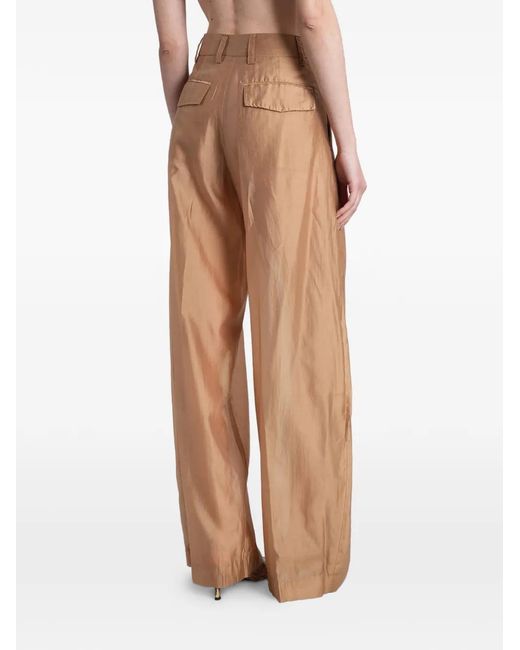 Thelatest Natural Billie Pleated Palazzo Trousers