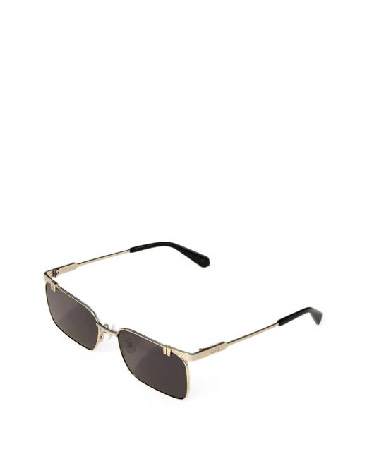 Off-White c/o Virgil Abloh Metallic Rectangle-Frame Sunglasses