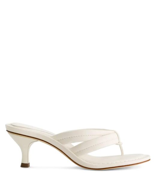 Bernardo Natural 1946 Strappy Heeled Mules