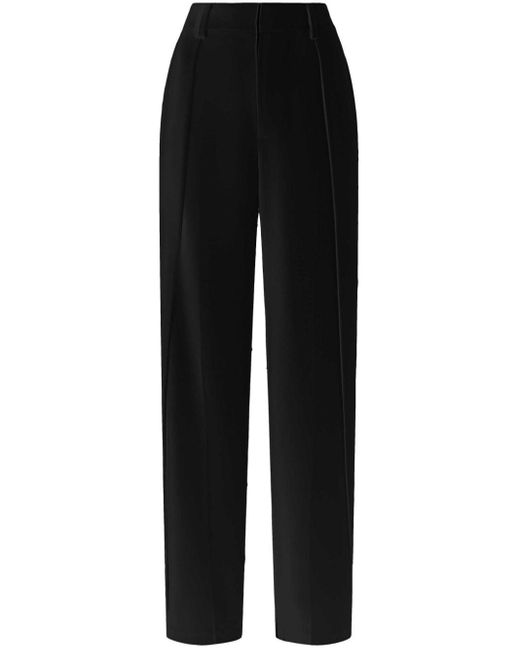 Cinq À Sept Black Becca Pleat-detailing Tailored Trousers