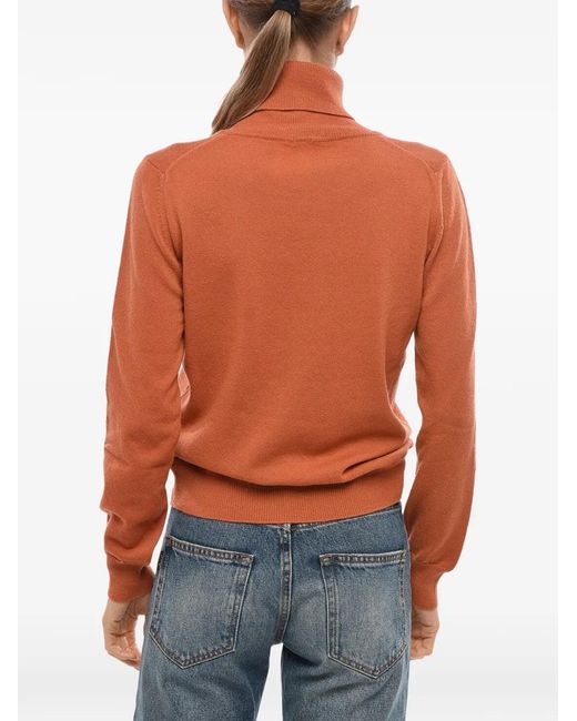 Malo Orange Turtleneck Knitted Sweater